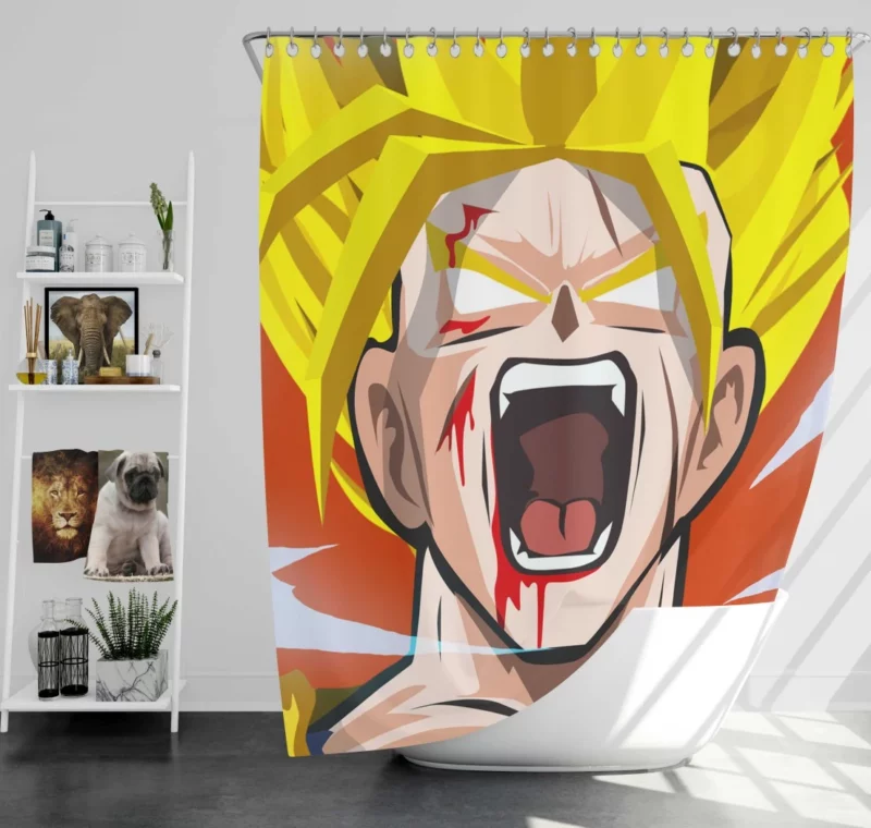 Gohan SSJ2 Unleashed Potential Anime Shower Curtain