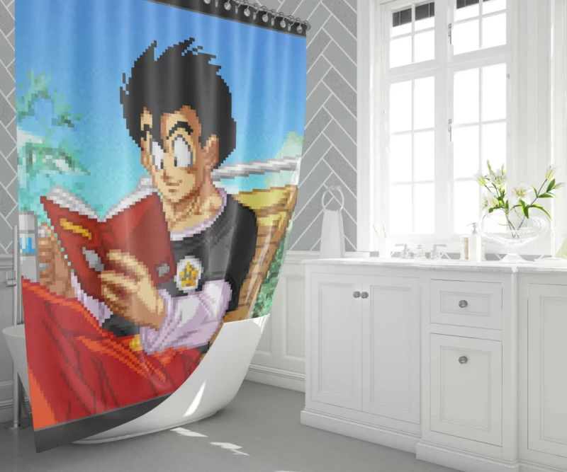 Gohan in Dragon Ball Z Supersonic Warriors Anime Shower Curtain 1