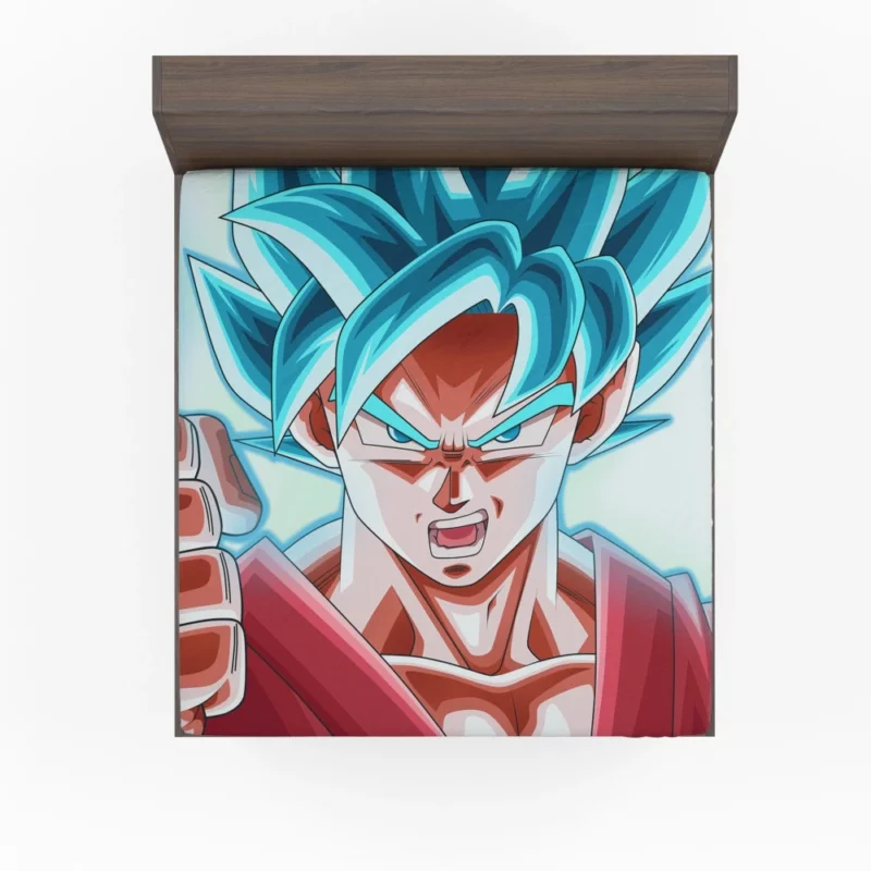 Goku Achieves Ultimate Form Anime Fitted Sheet