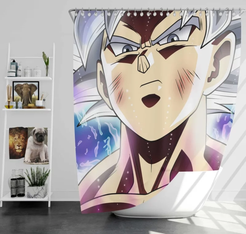 Goku Divine Power and Glory Anime Shower Curtain