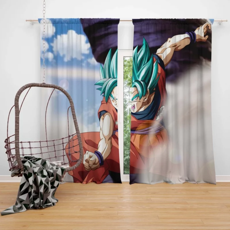 Goku Dragon ball Super Saiyan Blue Anime Curtain