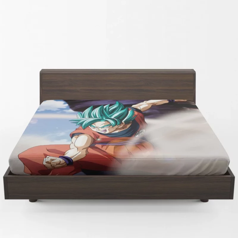 Goku Dragon ball Super Saiyan Blue Anime Fitted Sheet 1