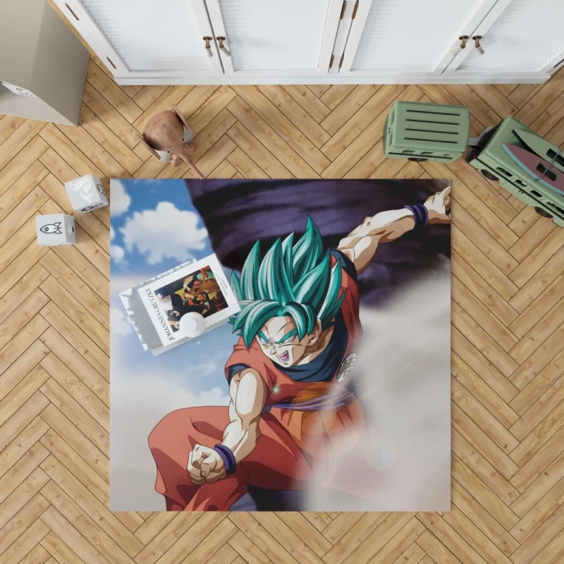 Goku Dragon ball Super Saiyan Blue Anime Rug