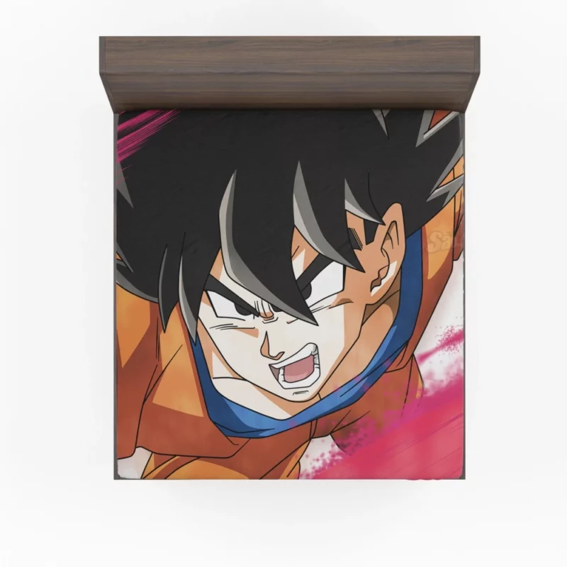 Goku Embarks on Heroic Quest Anime Fitted Sheet
