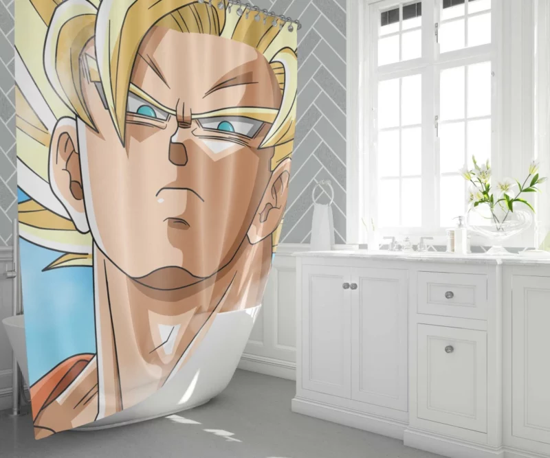 Goku Endless Quest in Dragon Ball Anime Shower Curtain 1