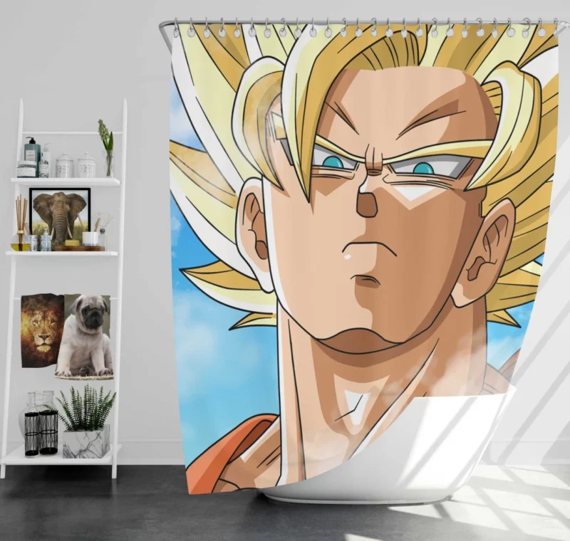 Goku Endless Quest in Dragon Ball Anime Shower Curtain