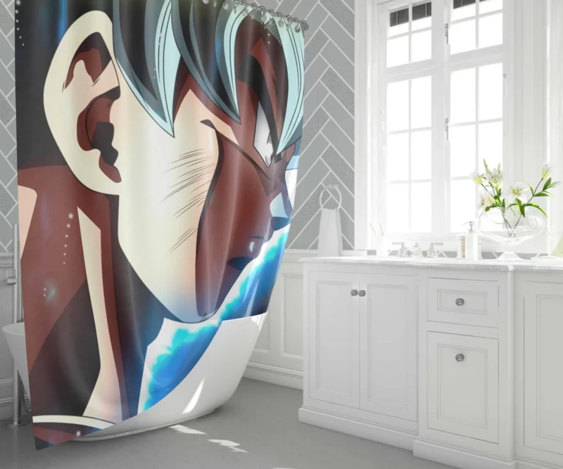 Goku Epic Journey in Dragon Ball Super Anime Shower Curtain 1