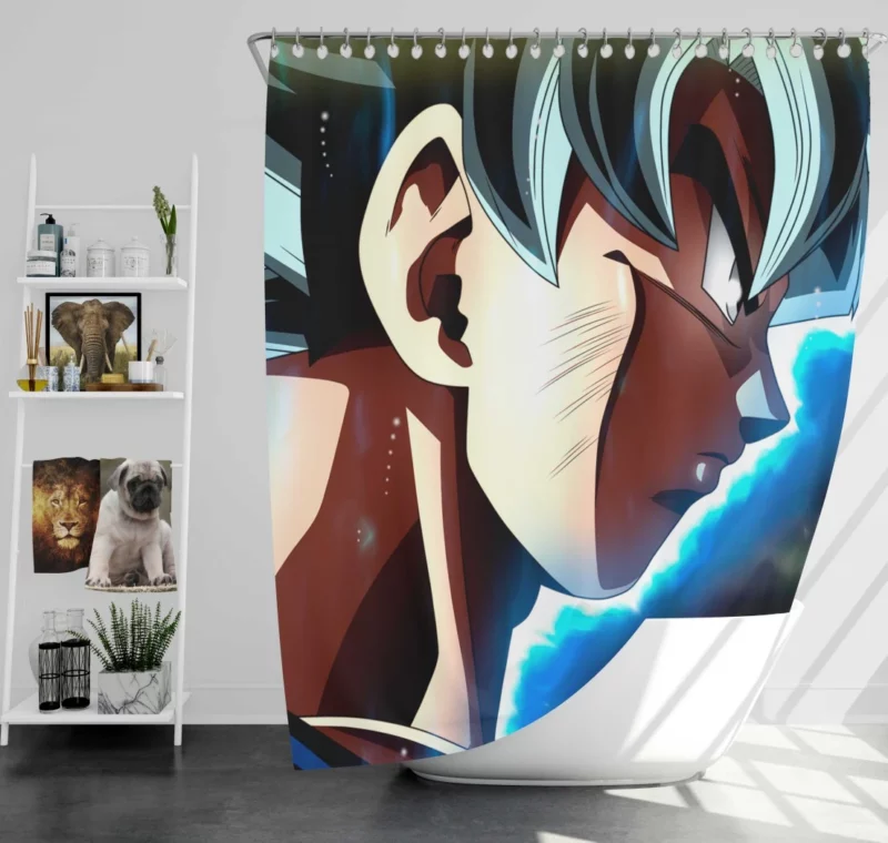 Goku Epic Journey in Dragon Ball Super Anime Shower Curtain