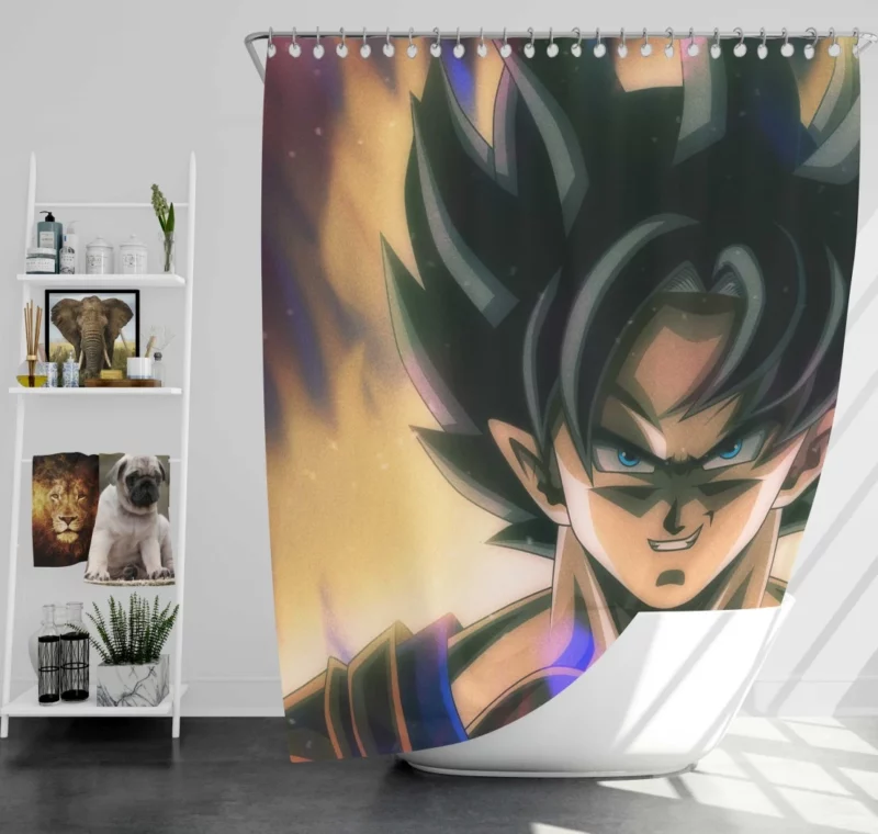 Goku Epic Saga Chronicles Continue Anime Shower Curtain