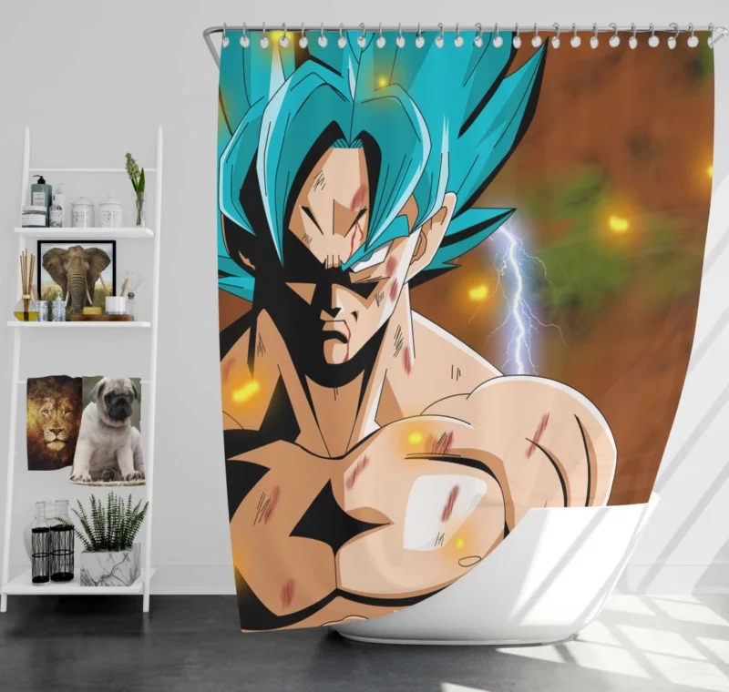 Goku Form Unveiled and Mastered Anime Shower Curtain