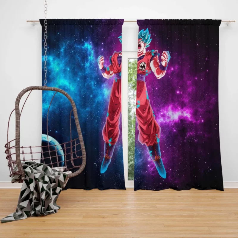 Goku Godly Power and Form Anime Curtain