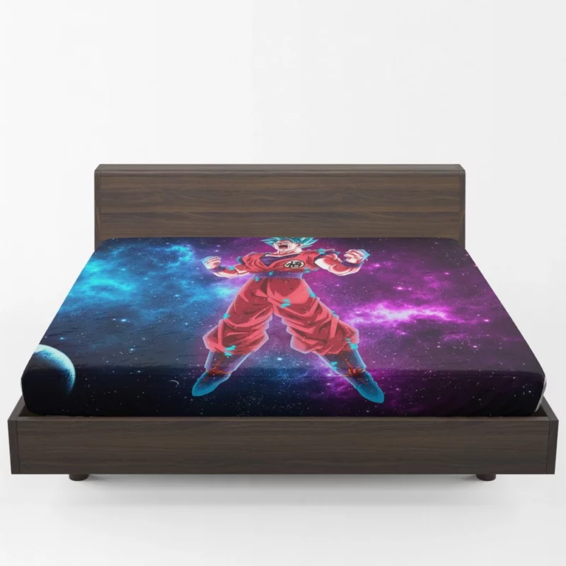 Goku Godly Power and Form Anime Fitted Sheet 1