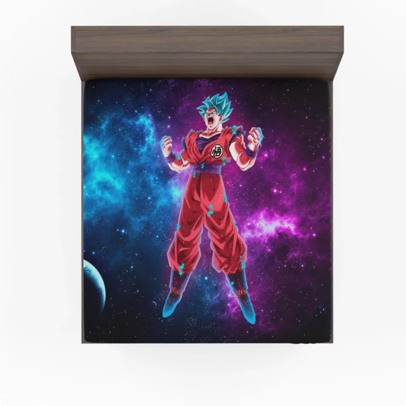 Goku Godly Power and Form Anime Fitted Sheet