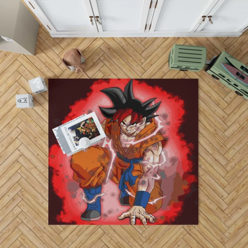 Goku Godly Transformation Revealed Anime Rug