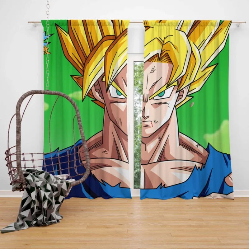 Goku Heroic Journey Unforgettable Saga Anime Curtain