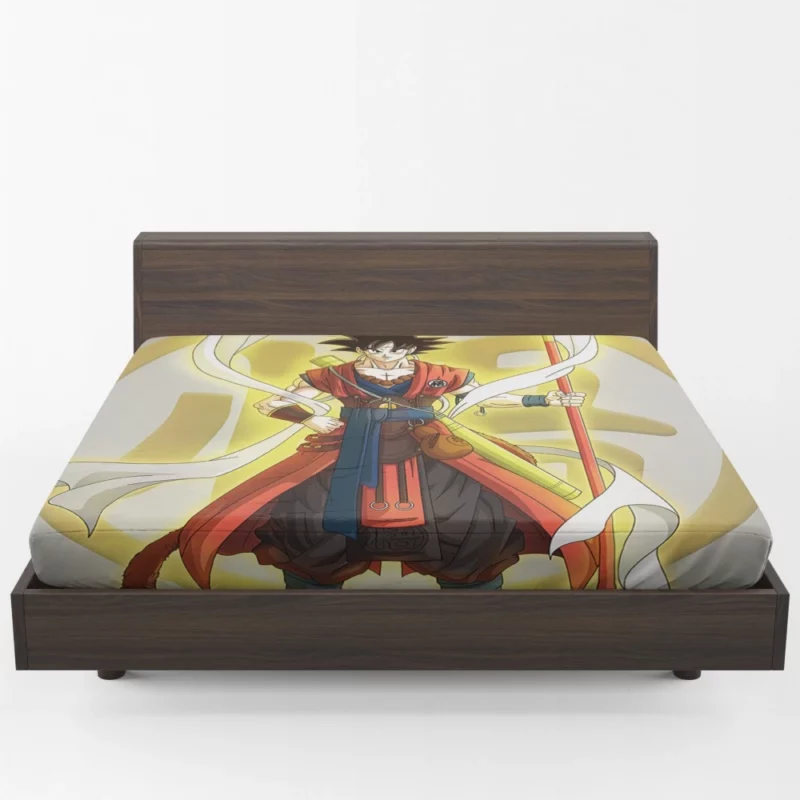 Goku Heroic Journey in Anime Fitted Sheet 1