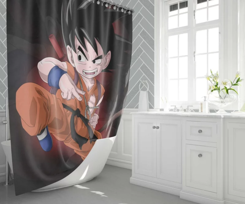 Goku Iconic Hero of Dragon Ball Anime Shower Curtain 1
