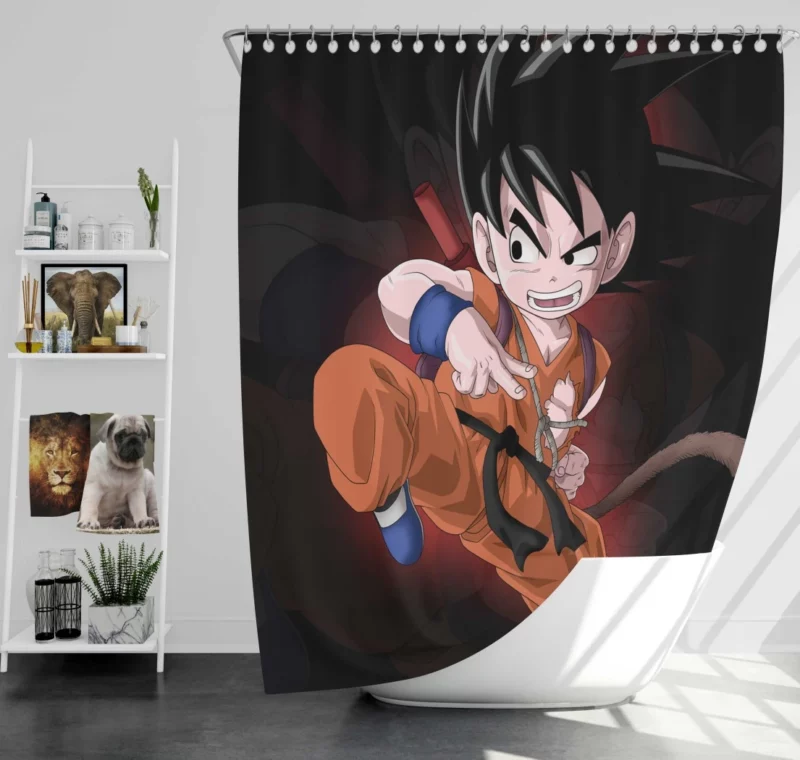Goku Iconic Hero of Dragon Ball Anime Shower Curtain
