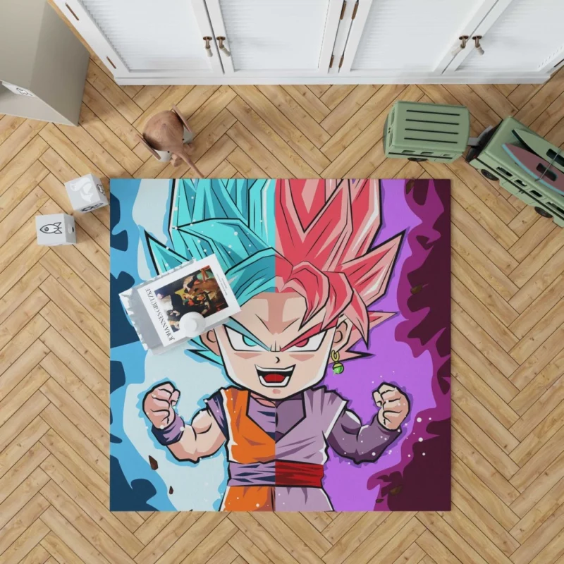 Goku Intense Battle of Wills Anime Rug