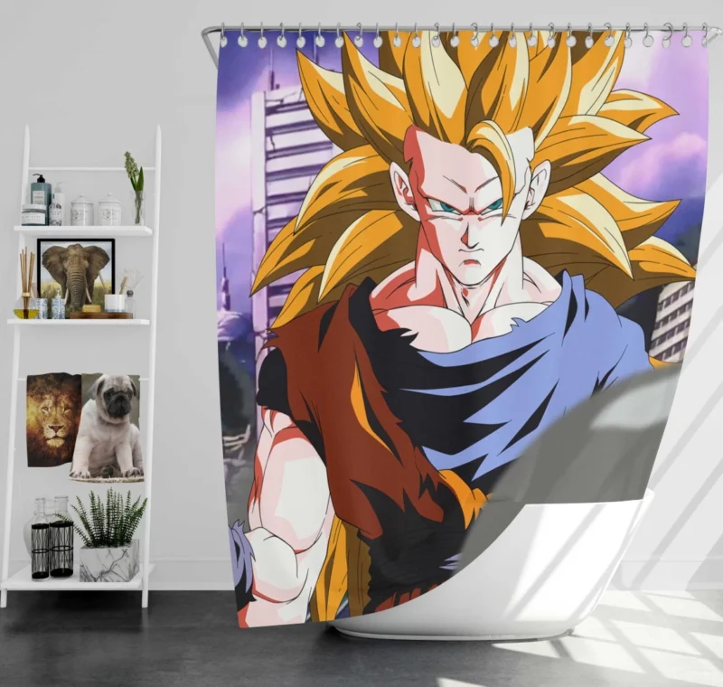 Goku Journey in Dragon Ball Z Kai Anime Shower Curtain