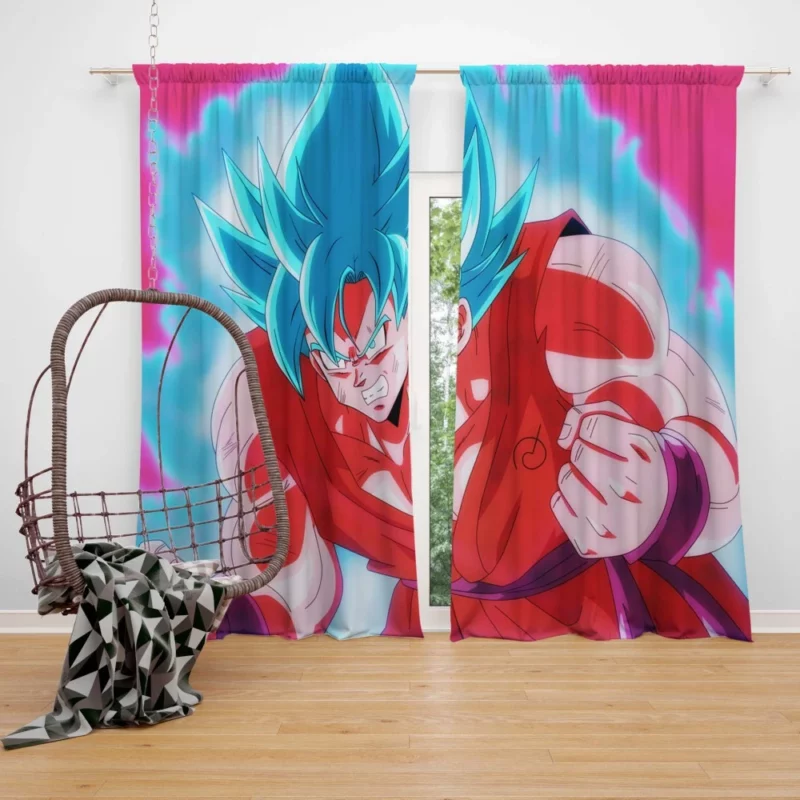 Goku Kaioken Mastery Unleashed Power Anime Curtain