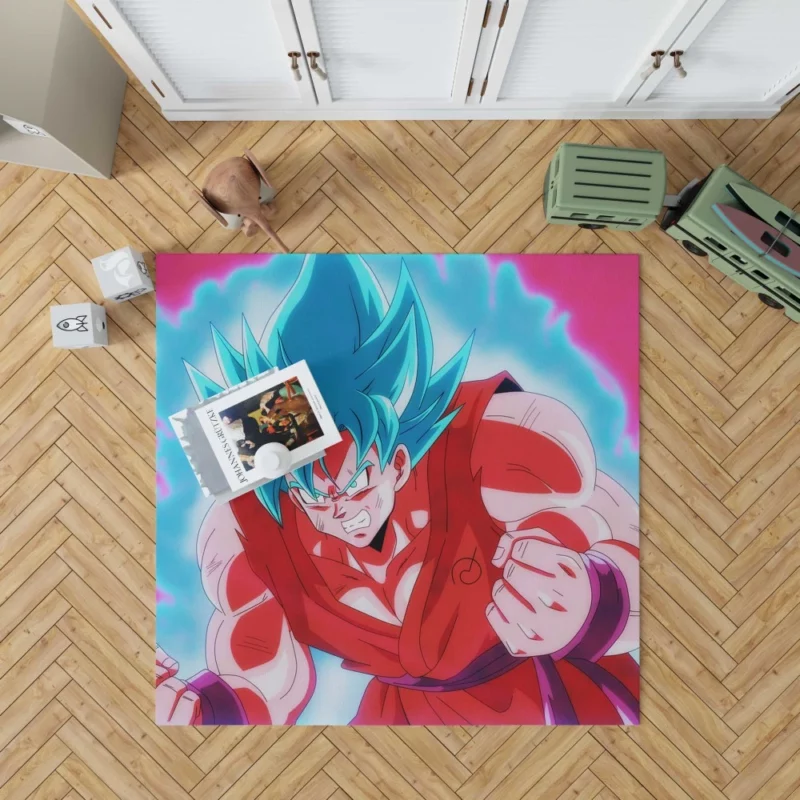 Goku Kaioken Mastery Unleashed Power Anime Rug