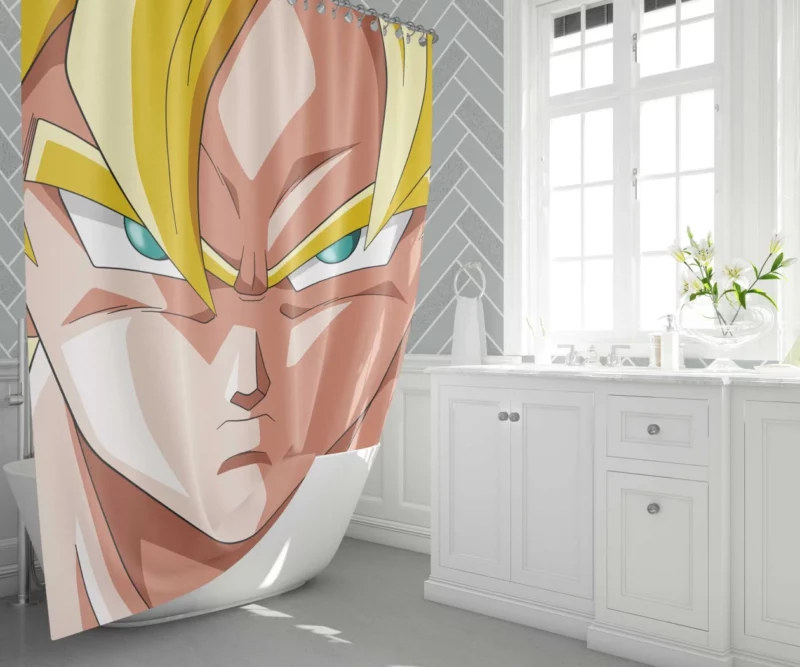 Goku Legendary SSJ Unstoppable Force Anime Shower Curtain 1