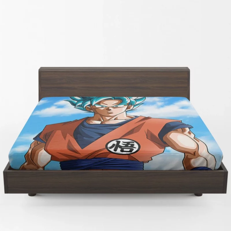 Goku Masters SSGSS Transformation Anime Fitted Sheet 1