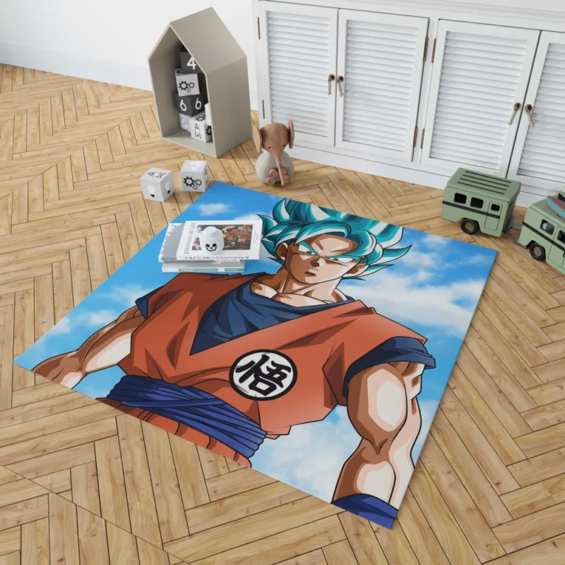 Goku Masters SSGSS Transformation Anime Rug 1