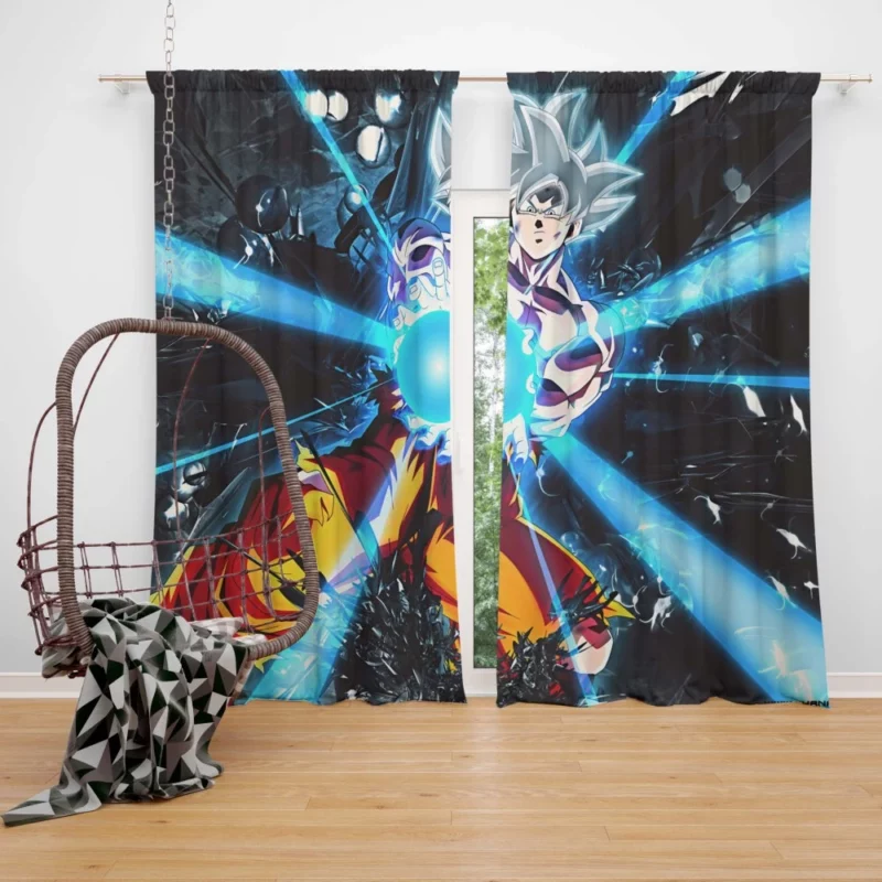 Goku Masters Ultra Instinct Power Anime Curtain