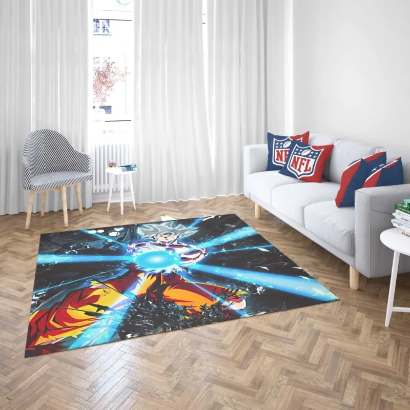 Goku Masters Ultra Instinct Power Anime Rug 2