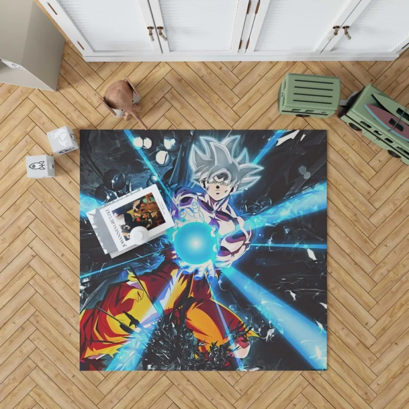 Goku Masters Ultra Instinct Power Anime Rug