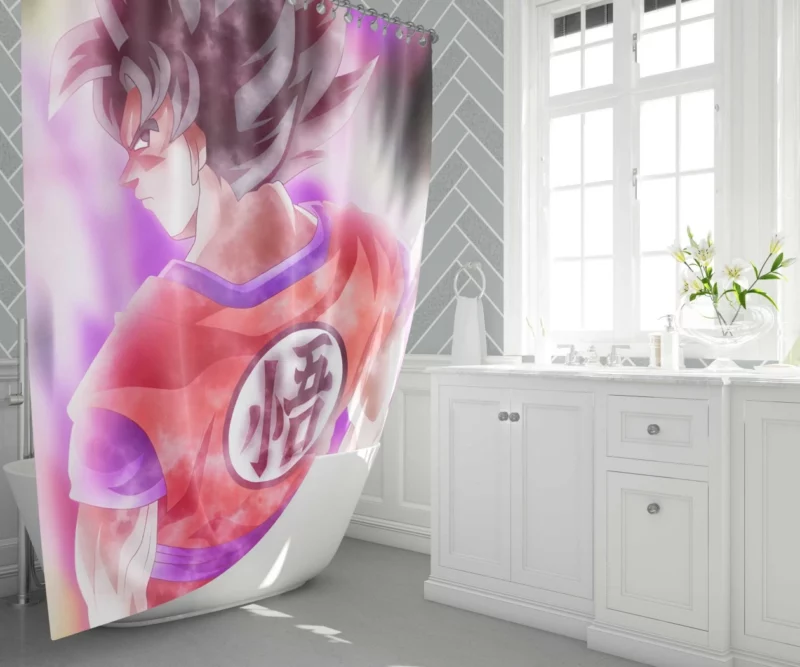 Goku Mythic Battle Chronicles Anime Shower Curtain 1