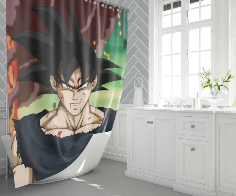 Goku Namek Saga Galactic Confrontation Anime Shower Curtain 1