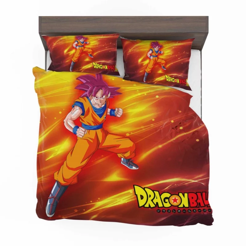 Goku SSJ God Form Radiant Might Anime Bedding Set 1