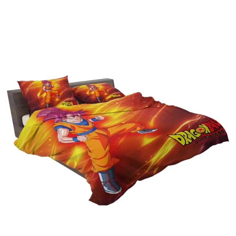 Goku SSJ God Form Radiant Might Anime Bedding Set 2