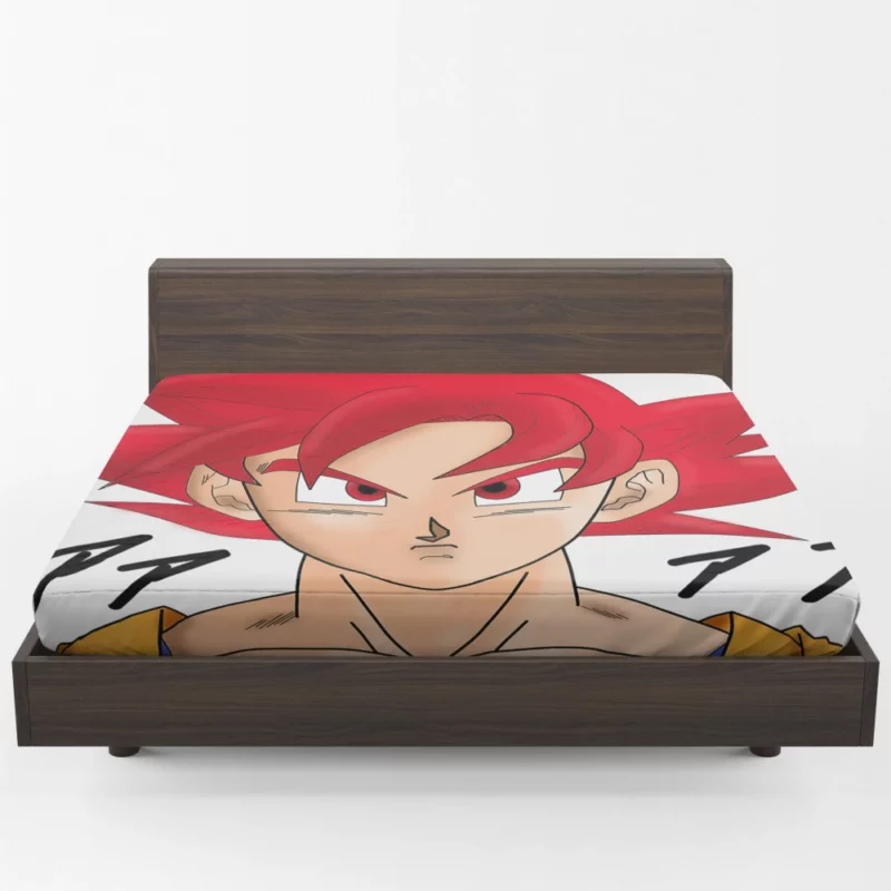 Goku SSJ God Power Divine Might Anime Fitted Sheet 1