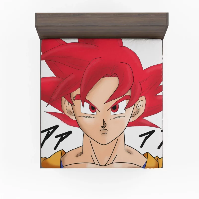 Goku SSJ God Power Divine Might Anime Fitted Sheet