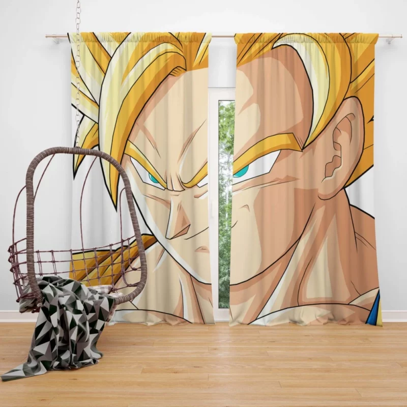 Goku SSJ2 Surge Electrifying Transformation Anime Curtain