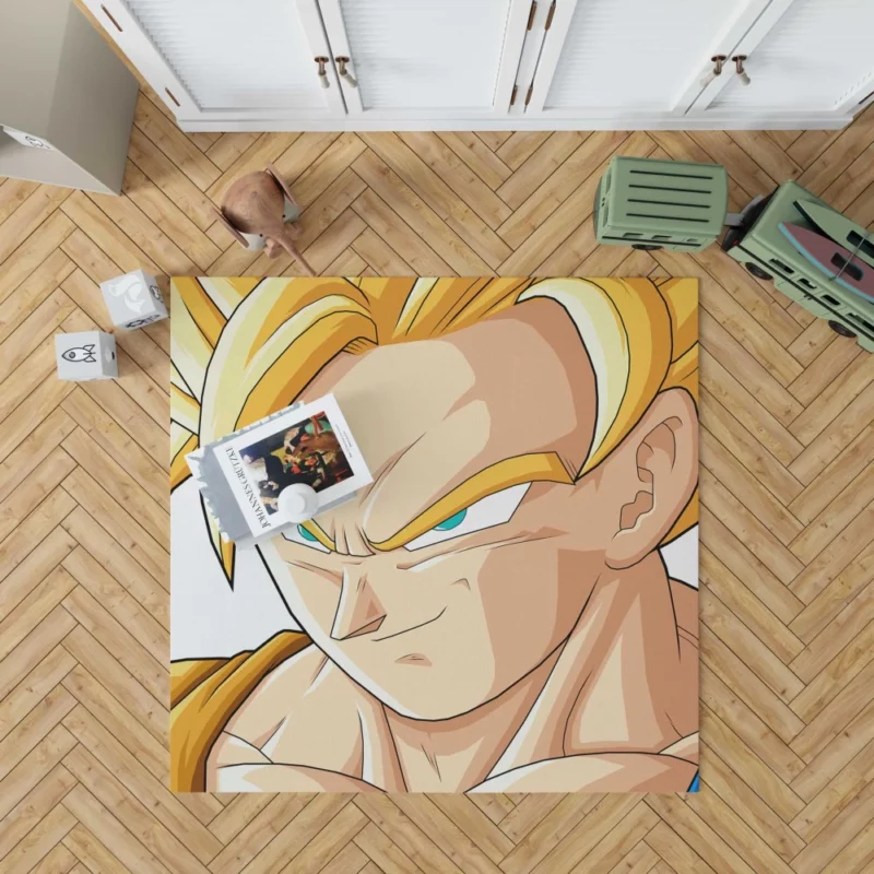 Goku SSJ2 Surge Electrifying Transformation Anime Rug