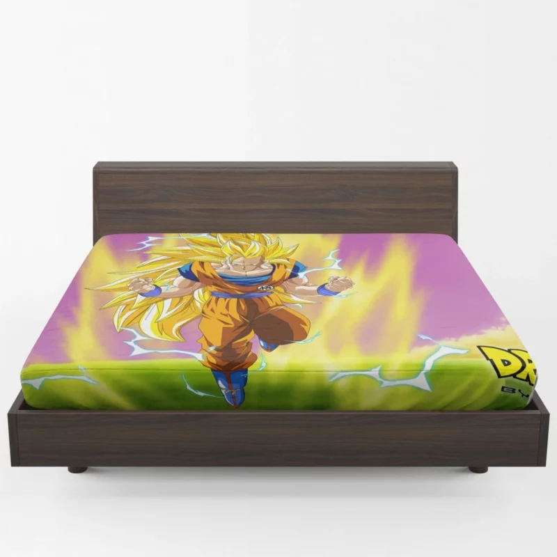 Goku SSJ3 Power Epic Ascension Anime Fitted Sheet 1