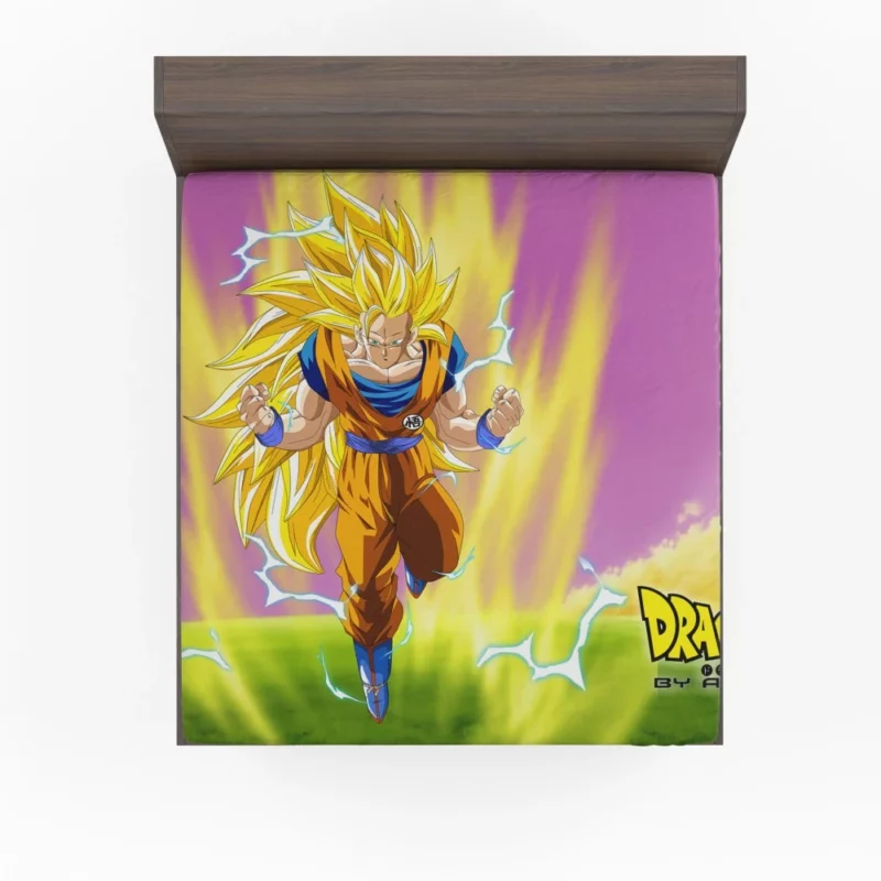 Goku SSJ3 Power Epic Ascension Anime Fitted Sheet