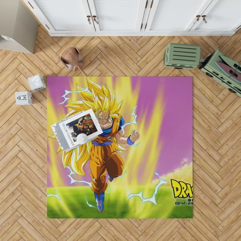 Goku SSJ3 Power Epic Ascension Anime Rug