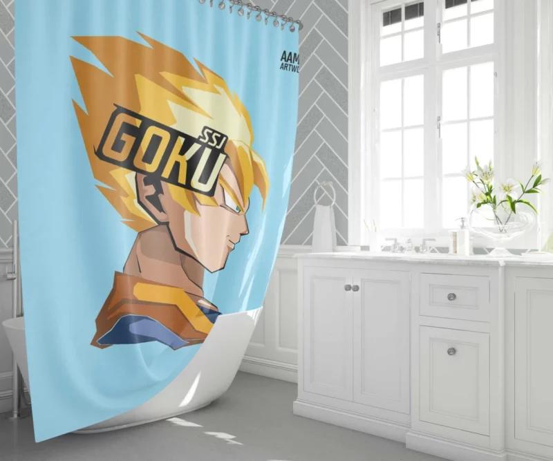 Goku Super Adventure Mythic Battles Anime Shower Curtain 1