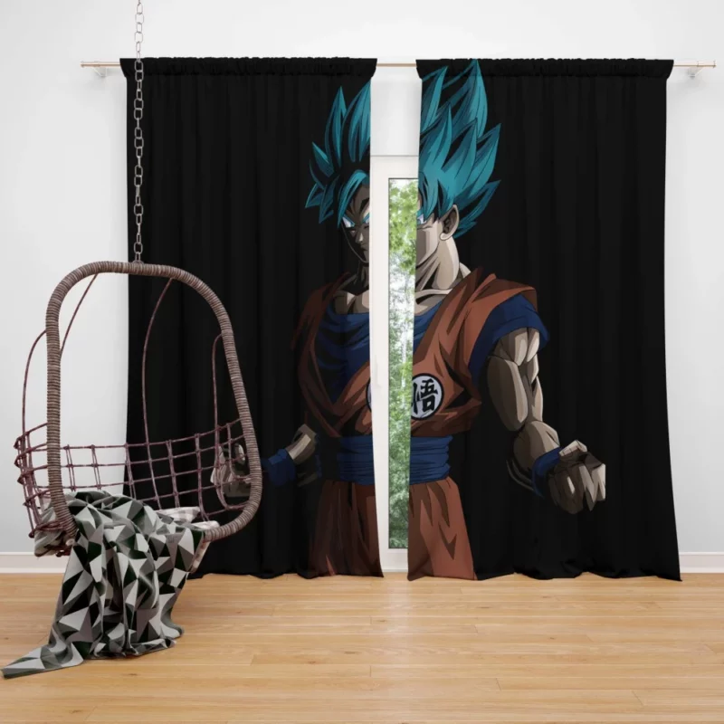 Goku Super Saiyan Blue Triumph Anime Curtain