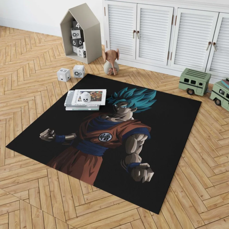 Goku Super Saiyan Blue Triumph Anime Rug 1