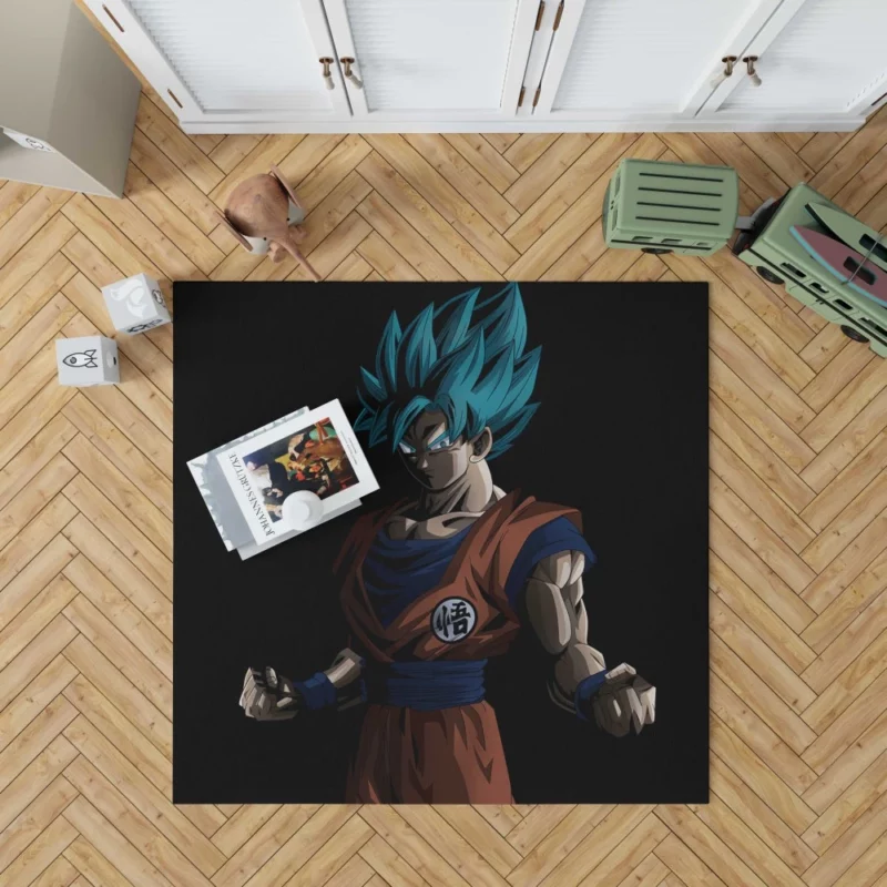 Goku Super Saiyan Blue Triumph Anime Rug