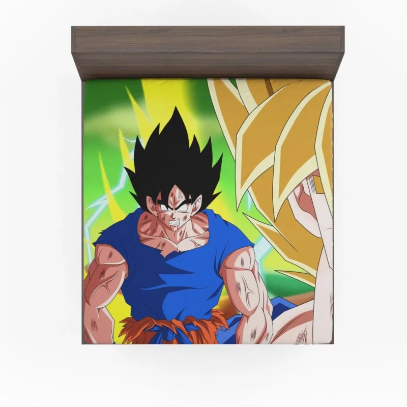 Goku Thrilling Quest Through Time Anime Fitted Sheet