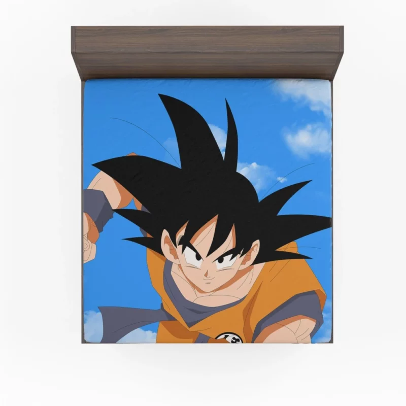 Goku Transcendent Power Unleashed Anime Fitted Sheet