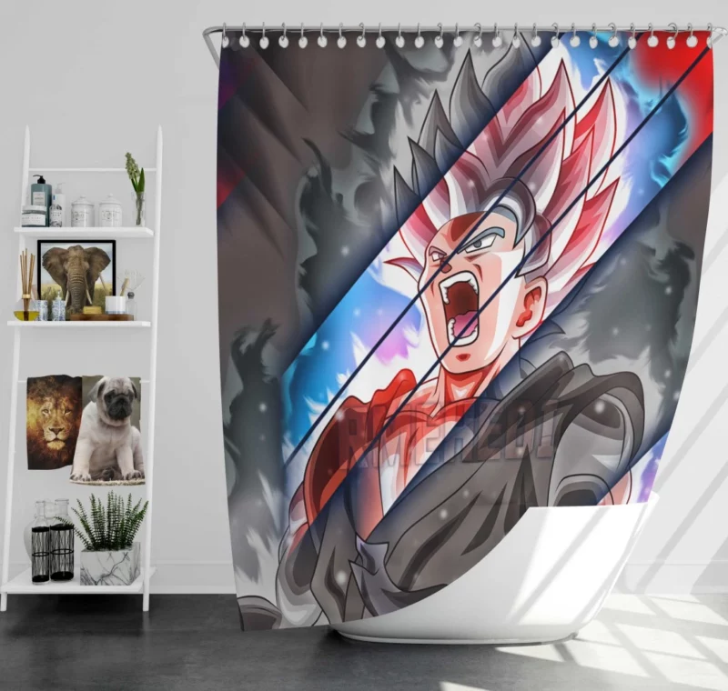 Goku Ultimate State Ultra Instinct Anime Shower Curtain